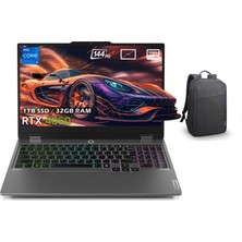 Lenovo Loq 15IRX9 Intel Core I7-13650HX 32GB Ddr5 1tb SSD RTX4060 8gb 15.6 Inç 144Hz Full Hd Freedos Gaming Laptop 83DV00HNTRP28 + Lenovo B210 15.6" Çanta Hediyeli