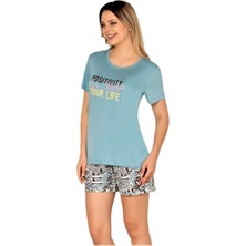 Yazlık Kadın Kısa Kol Şortlu Takım