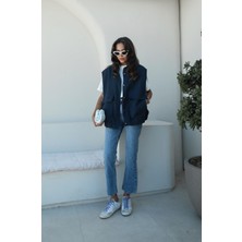 Mavi Boy Fit Kesik Paça Jean