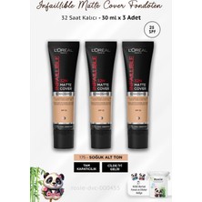 L'Oréal Paris 3 Adet Infaillible Matte Fondöten SPF25 Cool Undertone 175 ve Rosıe