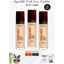 L'Oréal Paris 3 Adet Infaillible 32H Fresh Wear Fondöten 130 True Beige ve Rosıe