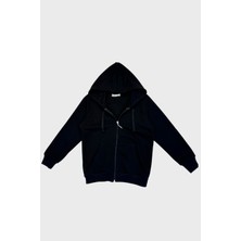 Woorage Fermuarlı Kapşonlu Erkek Sweat - Siyah