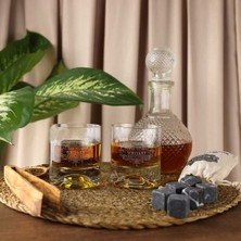 Hediyelerin Efendisi Ahşap Kutulu Vintage Tasarımlı Isim & Mesaj Yazılı Maşa & Taşlı 2'Li Viski Kadehi Seti