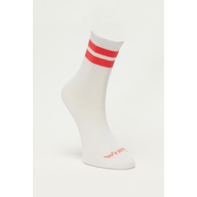 Wrangler Yüksek Kesim Pembe Şeritli Tekli Çorap