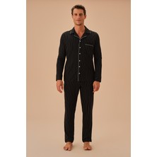 Suwen Mike Erkek Gömlek Yaka Pijama Takımı