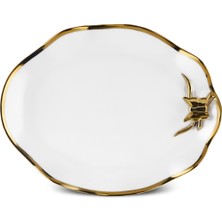 Karaca x Müge Anlı Kelebekli Küçük Kayık Tabak 20 cm