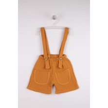 Bross Bebek Müslin Cepli Askılı Pantolon  Pamuk  BNL-0009