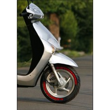 Speed Hunters Scooter Lastik Yazısı 8 Adet Lastik Stikeri 10-14 İnç Arası Uyumlu Lastik Sticker