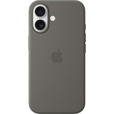 Apple iPhone 16 Silicone Case With Magsafe - Stone Gray