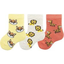 Bross Bebek 3lü Hayvan Desenli Soket Çorap ONL-02517