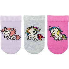 Bross Bebek Unicorn Desenli 3lü Patik Çorap ONL-02540