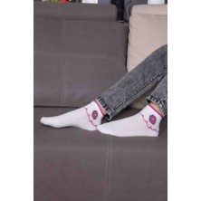 Çocuk 3lü Fiyonk Taç Öpücük Desenli Patik Çorap ONL-02592