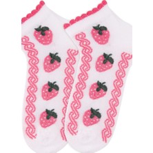 Bross Çocuk 3lü Çilek Desenli Patik Çorap ONL-02588