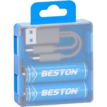 Beston Type-C USB Şarjlı AA Pil