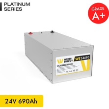 WERER ENERGY 24V 690Ah LiFePO4 Platinum Series Bluetooth'lu Lityum Demir Fosfat Akü