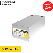 WERER ENERGY 24V 690Ah LiFePO4 Platinum Series Bluetooth'lu Lityum Demir Fosfat Akü
