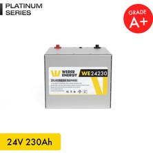 WERER ENERGY 24V 230Ah LiFePO4 Platinum Series Bluetooth'lu Lityum Demir Fosfat Akü