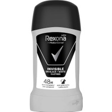 Rexona Men Motionsense Erkek Stick Deodorant Invisible On Black White Clothes 50 Ml