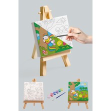 Harita Sepeti Sevimli Unicorn Kızı, Çocuk Eğitici Tuval Boyama Hobi Seti