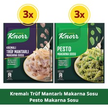 Knorr Trüf Mantarlı Makarna Sosu 52gr x3 + Pesto Makarna Sosu 50gr x3