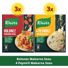 Knorr Bolonez Makarna Sosu 45gr x3 + 4 Peynirli Makarna Sosu 50gr x3