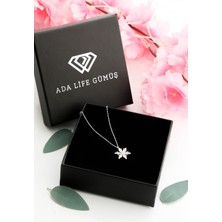925 Ayar Gümüş Lotus Çiçeği Kadın Kolye (Özel Kutulu)