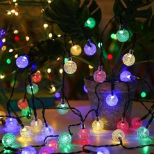 SD Works Solar Crystal String Lights Güneş Enerjili Renkli Toplar 4.5 Metre