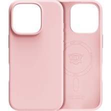 Buff iPhone 16 Pro Max Magsafe Rubber Fit Silikon Kılıf Light Pink