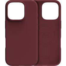 Buff iPhone 16 Pro Magsafe Rubber Fit Silikon Kılıf Plum