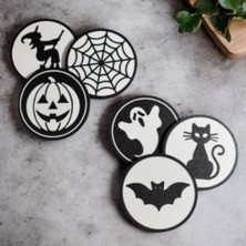 Nana Art Gotik Tarz Cadılar Bayramı 6' Lı Bardak Altlığı Seti – Şık ve Korkutucu