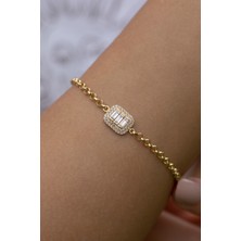 ÇGK KUYUMCULUK  Baget Doç Zincirli Altın Bileklik CGKBLK0149