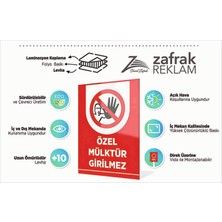 Zafrak Reklam Bu Alanda 7/24 Ses ve Görüntü Kaydı Yapılmaktadır Tabela Levha 24 x 34 cm