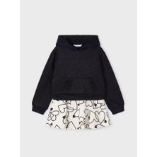Mayoral Kız Çocuk Sweatshirt Etek Set Siyah 4936