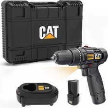 Cat DX14.2 12VOLT/2.0AH Li-Ion Çift Akülü Profesyonel Şarjlı Matkap