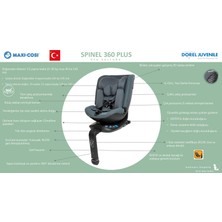 Maxi-Cosi Spinel 360 Plus i-Size Dijital Göstergeli Dönebilen Yatabilen Isofix'li 0-36 kg Oto Koltuğu Authentic Black