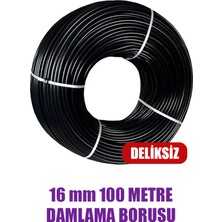 16 mm Damlama Borusu 100 Metre Deliksiz Damla Sulama Hortumu Sulama Sistemi