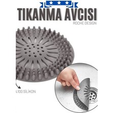 Yuvarlak Silikon Lavabo Süzgeci Kaymaz