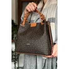 Just Polo Içi Geniş Büyük Boy Geniş Askılı Günlük Kadın Omuz Çantası 33X26 cm