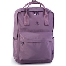 Nas Bag Unisex Sırt ve El Çantası Büyük Boy Su Geçirmez Sırt Çantası (29x40 cm ) Mor