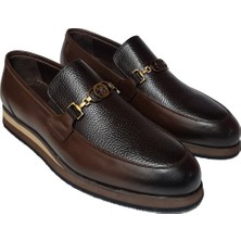 Voyager Bağsız Metal Bant Aksesuarlı Floter Hakiki Deri Loafer Ayakkabı 6843