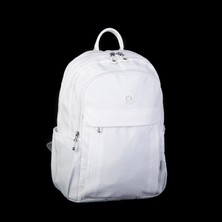 Nas Bag Unisex Su Geçirmez Çok Gözlü Extra Hafif Sportif Sırt Çantası Beyaz