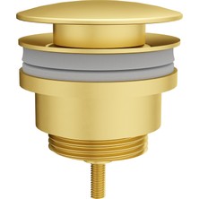 Artema Süzgeç A4514925 Lavabo Yuvarlak Süzgeci Universal Basmalı, Fırçalı Altın
