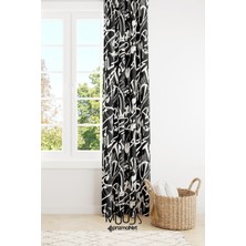 Moud's Hi Bro Desenli Fon Perde Genç Odası Oturma Odası Süet Dijital Baskılı Ekstrafor Büzgü Tek Kanat