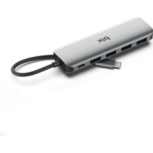 Bix BX07HB 5in1 Type-C Hub 4x USB 3.0, PD Şarj Macbook Uyumlu Çoklayıcı Adaptör