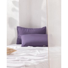 Madame Coco Manon Pamuk Ranforce 2'li Düz Yastık Kılıfı Seti - Mor