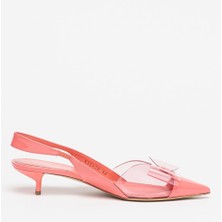 Emporio Armani Kadın Kısa Topuklu Arkası Bantlı Pembe Klasik Topuklu Ayakkabı X3E430 XN249-Q913