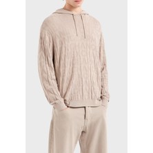 Armani Exchange Regular Fit Kapüşonlu Yaka Örme Kazak Erkek Kazak 6DZM1B ZM4DZ 17AB