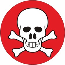 Sticker Usta Tehlike Kurukafa Sticker 00494