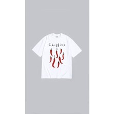 Oversize Chillies Baskılı Unisex T-Shirt