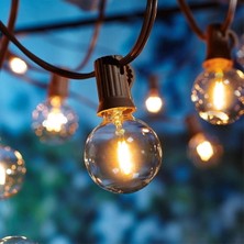Solar G40 String Lights Güneş Enerjili Ampül Serisi 3 Metre 10 LED Lamba